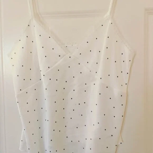 NWT Vince Sheer Dot-Print Silk Lined Blouse with matching camisole - Picture 6 of 7